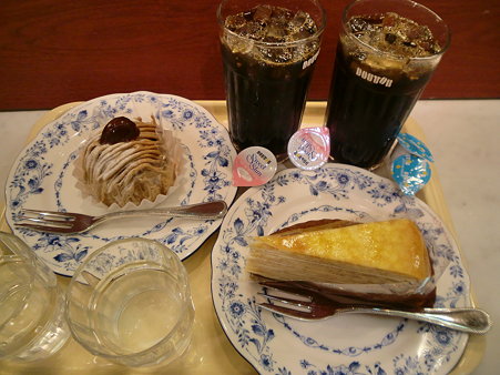 アイスコーヒー&ケーキ
