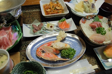 夕食全景