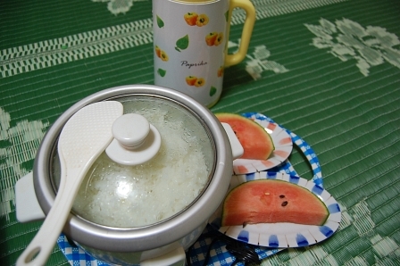 白米&デザート&お茶